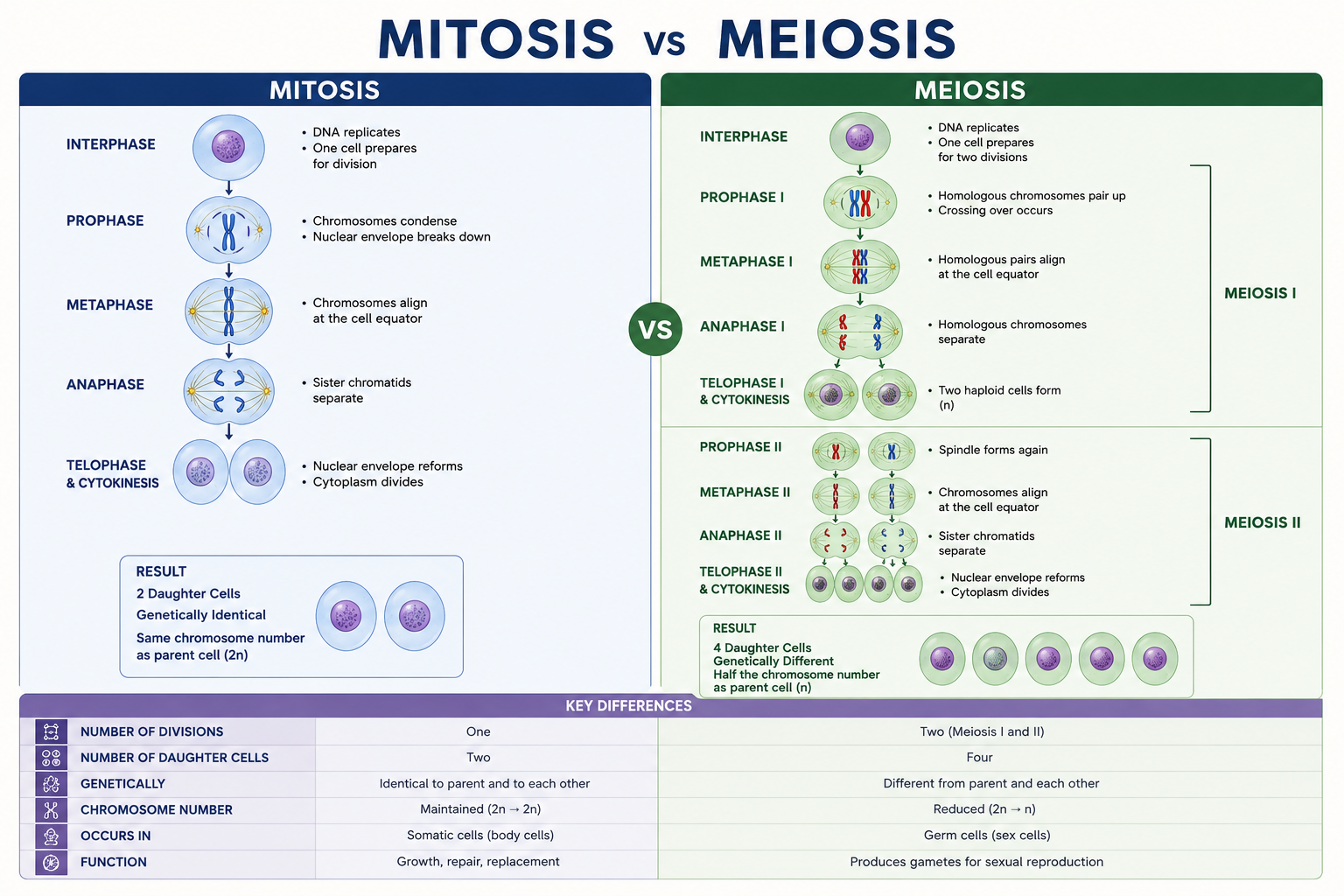 Mitosis vs. Meiosis